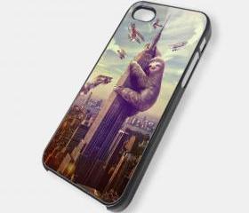 SLOTH SLOZILLA - iPhone 4 Case, iPhone 4s Case and iPhone 5 case Hard Plastic Case MSH